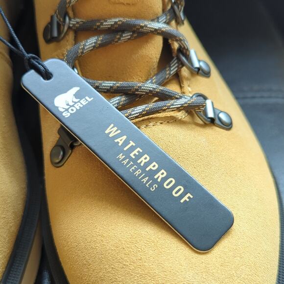 Sorel Hi-Line Hiker Lightweight Waterproof Geo Yellow Outdoor Hiking Boots NWT - Picture 5 of 8